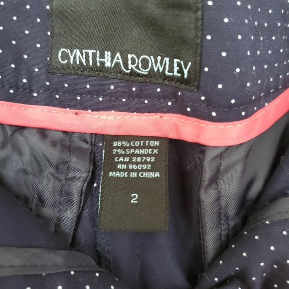 Cynthia Rowley Sz 2 Navy Blue Polka Dot Shorts - Picture 5 of 6